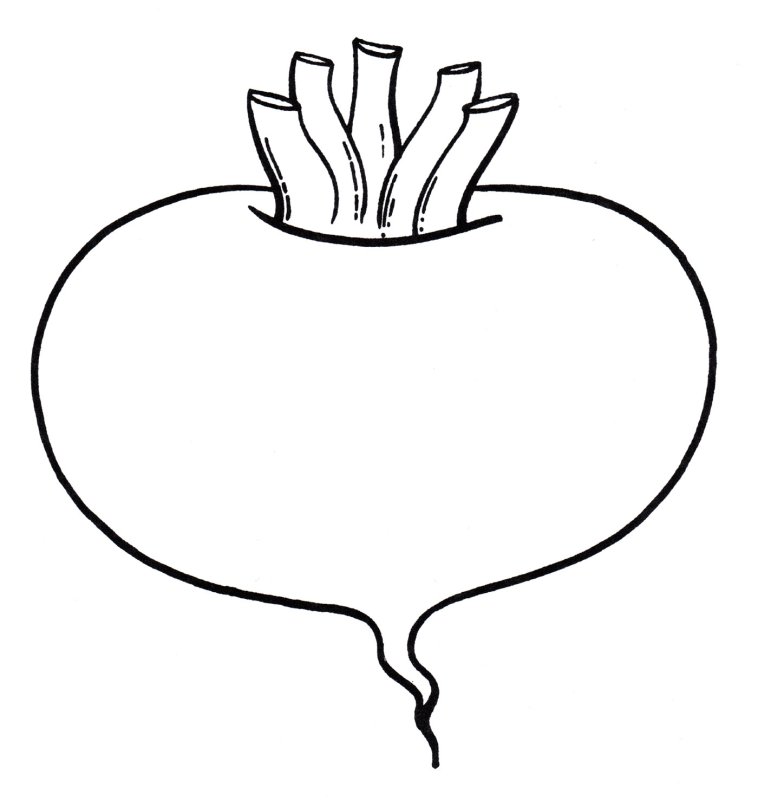 Овощи для раскрашивания