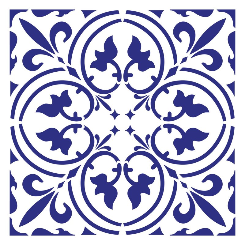 Трафарет плитка азулежу 10х10