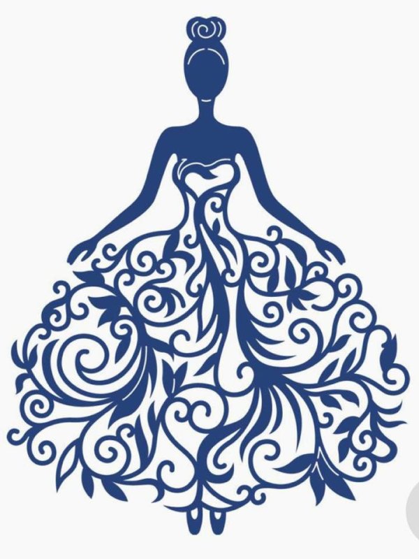 Контур девушки в платье