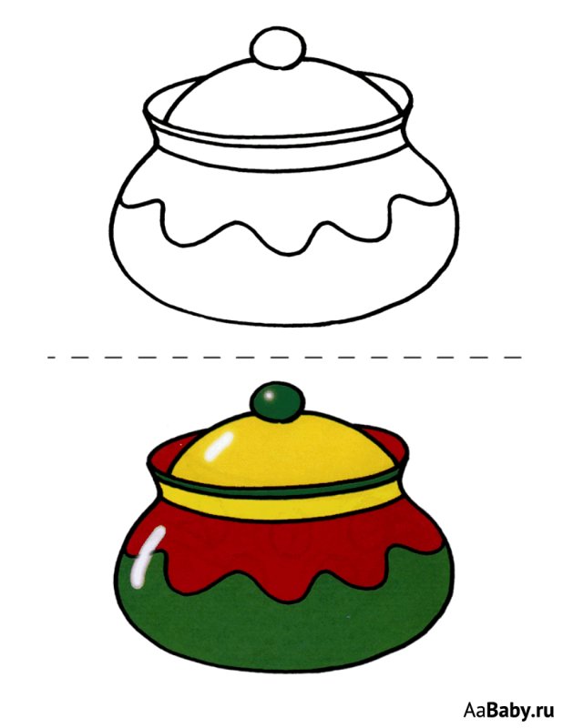 Посуда для рисования детям