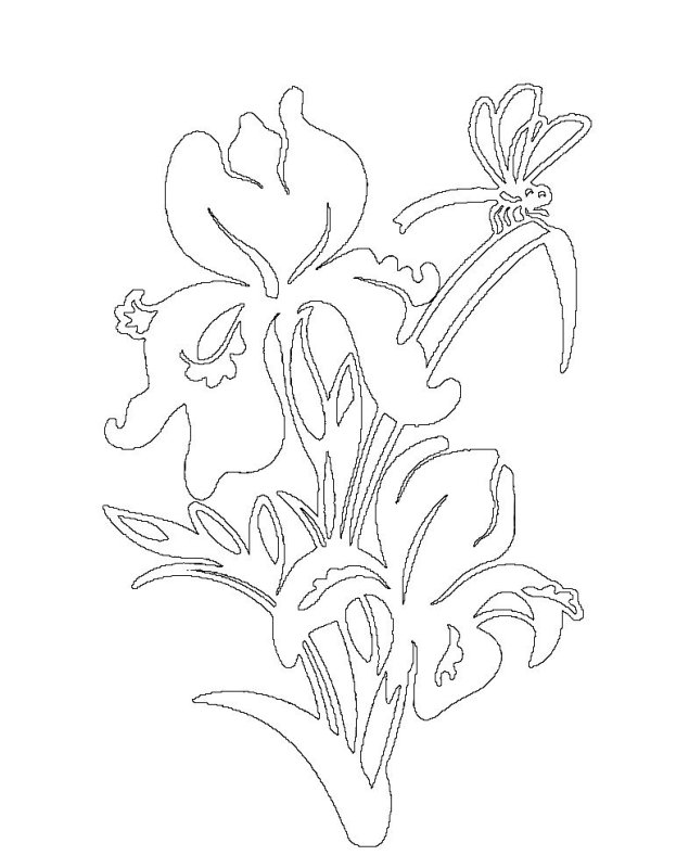 Трафарет "цветы"