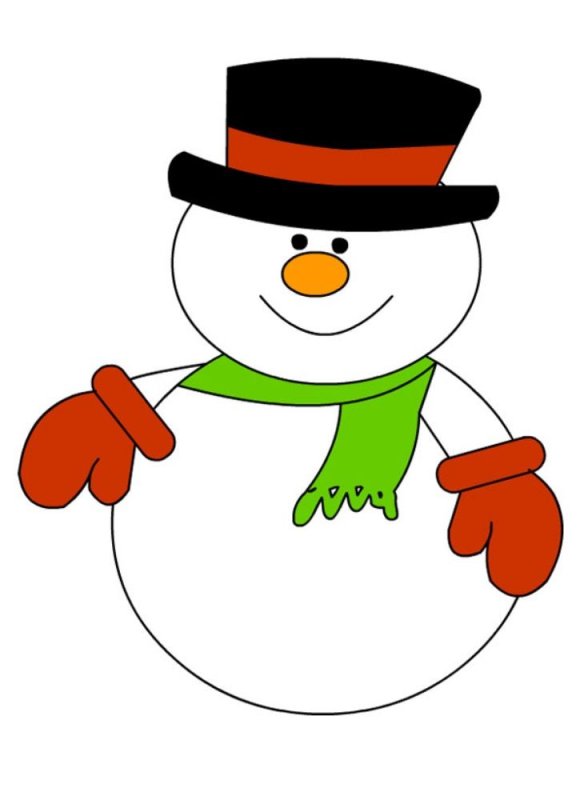 Разноцветные Снеговики