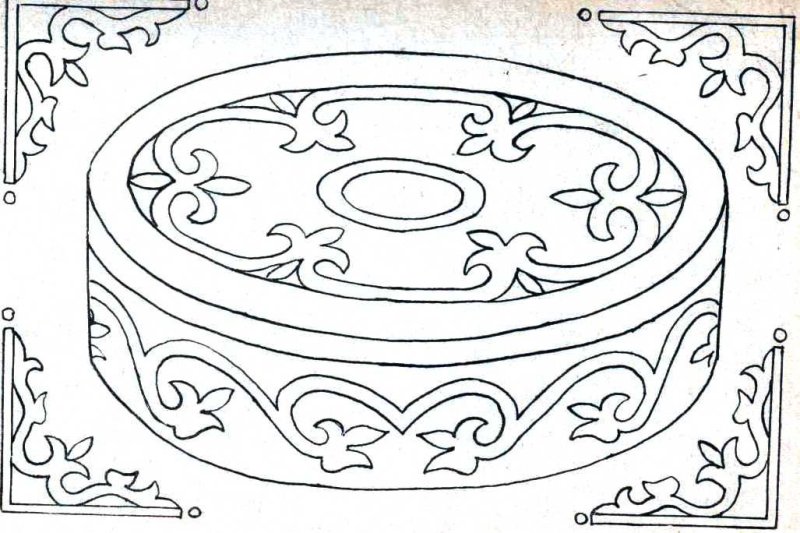 Татарский орнамент на тюбетейке