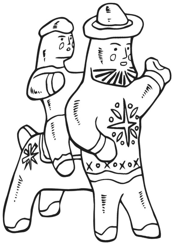 Каргопольская глиняная игрушка Полкан раскраска