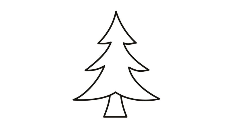 Елочка раскраска для детей