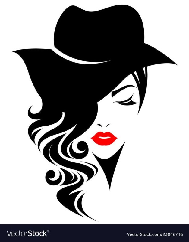 Силует оженщины в шляпе