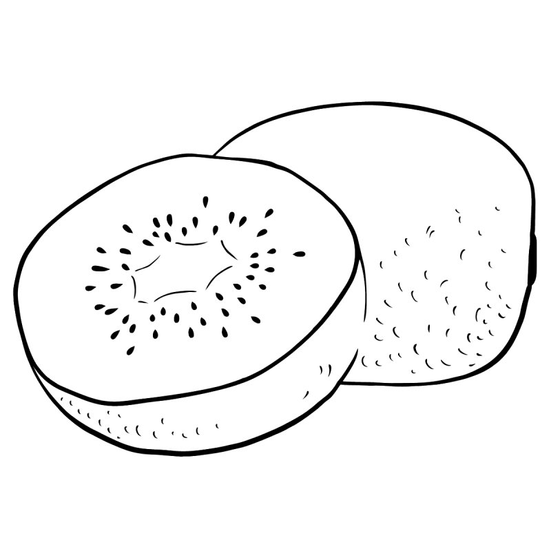 Киви картинка для детей раскраска