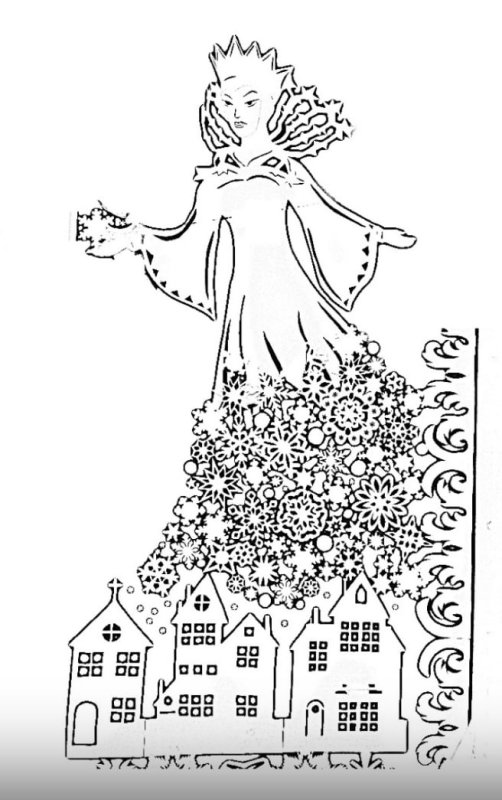 Вытынанки Снежная Королева