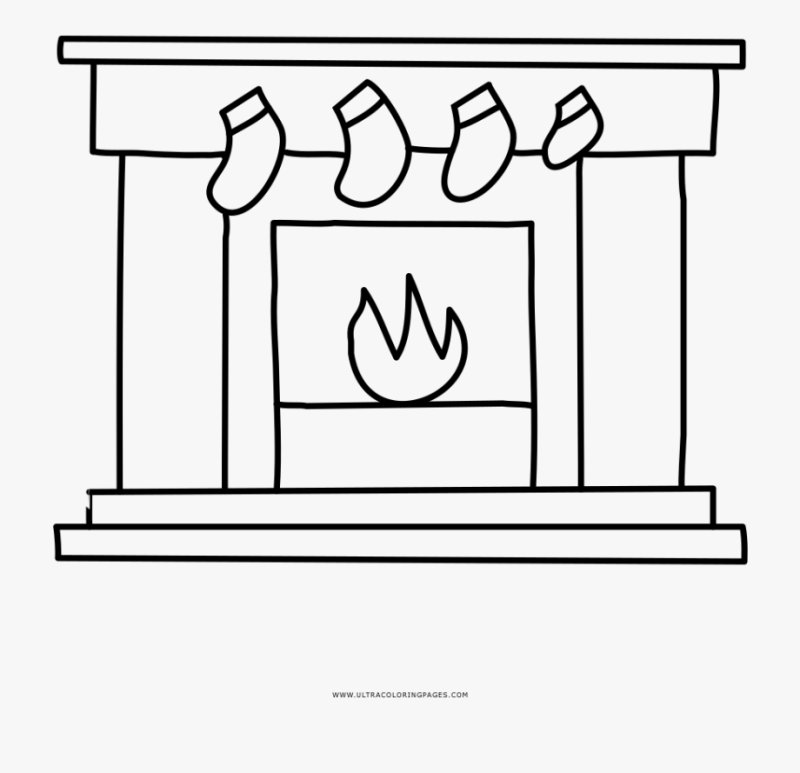 Трафарет "камин"