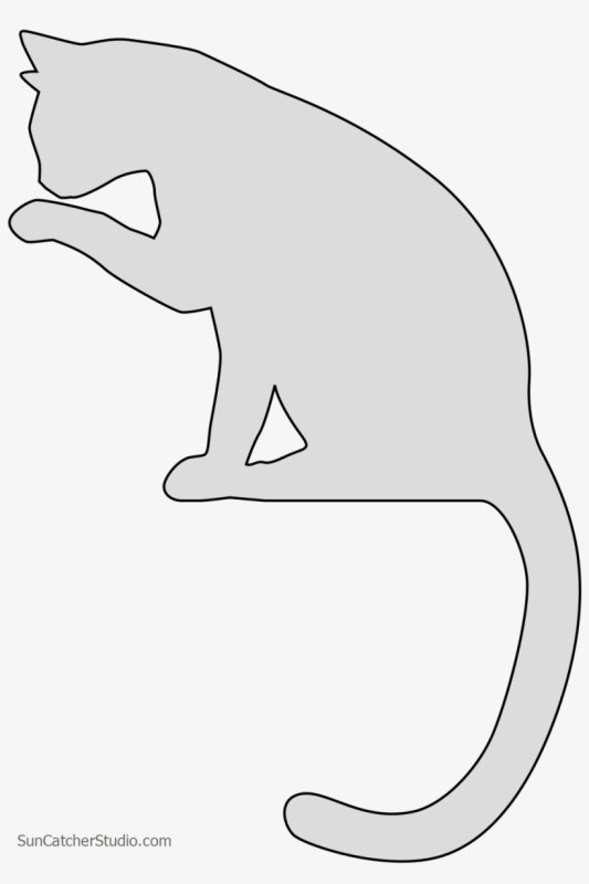 Фигура кошки для вырезания