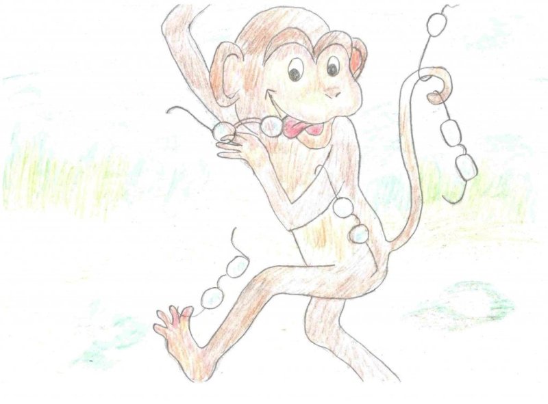 Рисунок к басне Крылова мартышка и очки 3 класс