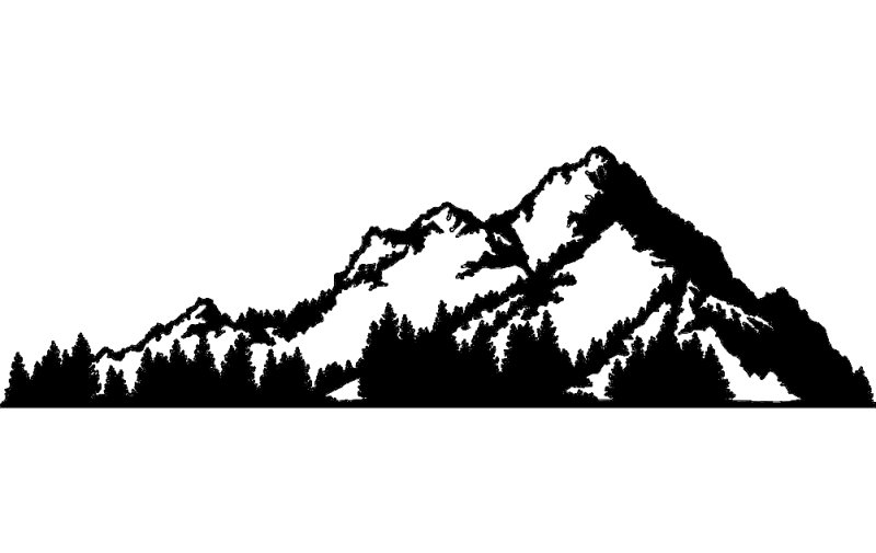 Горы контур