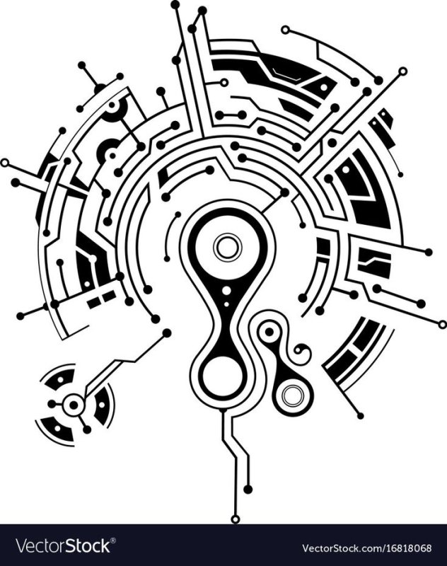 Узоры в стиле киберпанк