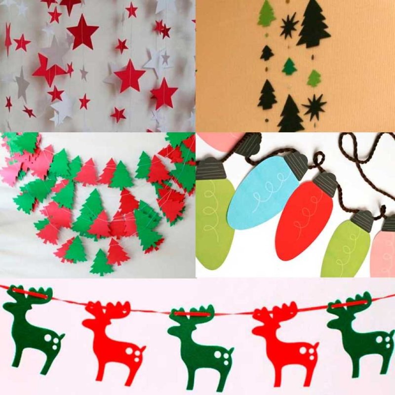 Гирлянда из цветной бумаги