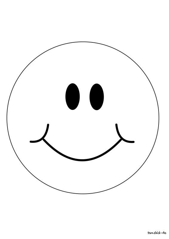 Смайлик черно белый