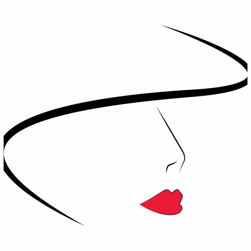 Силуэт женского лица