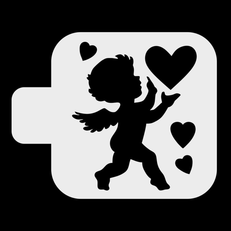 Ангелочек трафарет