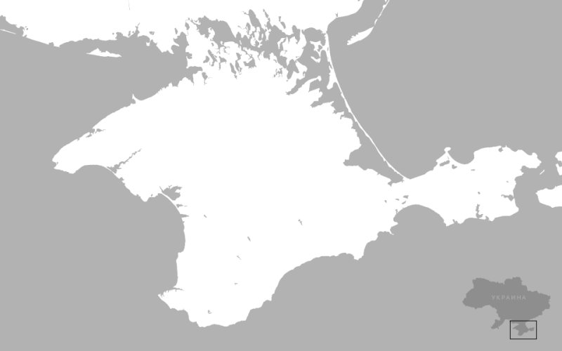Крымский полуостров на карте