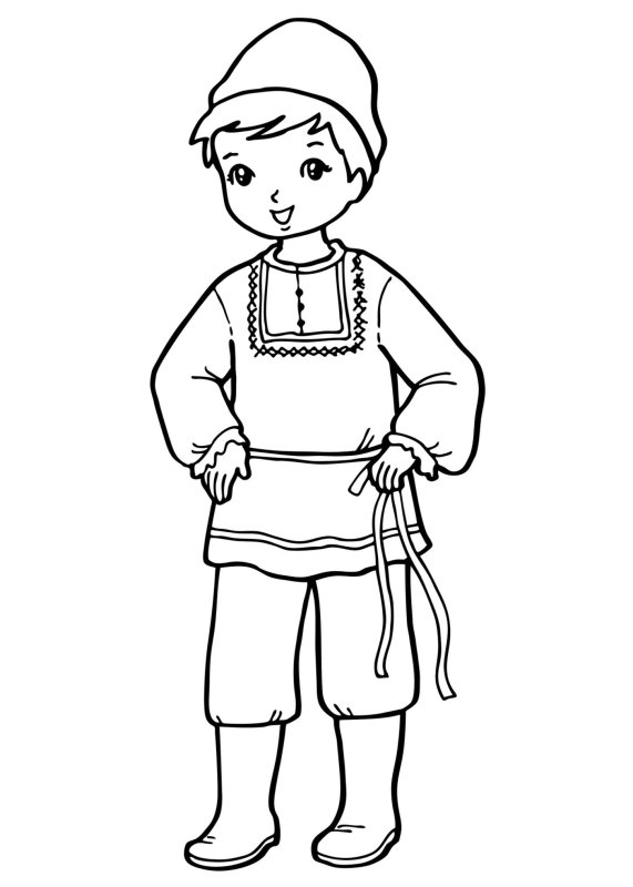 Раскраска "народные костюмы"