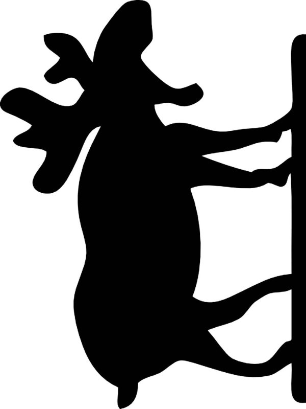 Трафарет лося для вырезания из бумаги