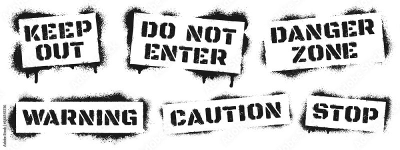 Трафарет Danger