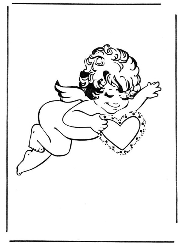 Ангел раскраска