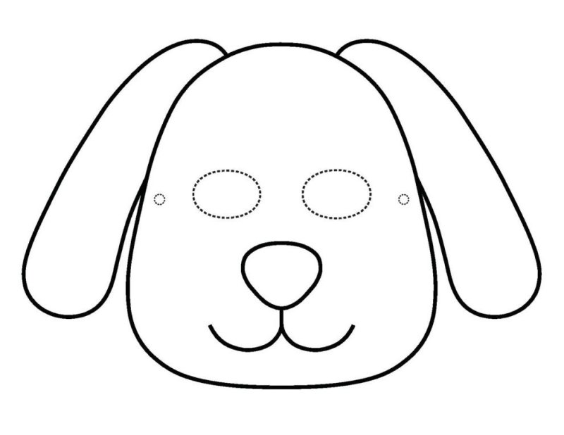 Трафарет маски собаки