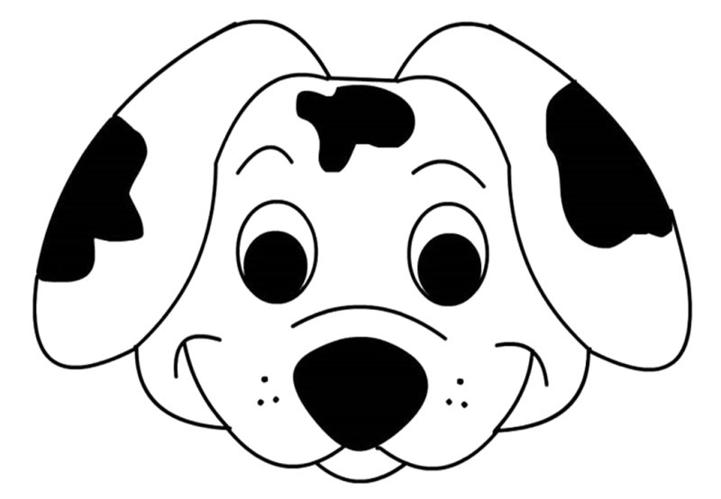 Трафарет маски собаки