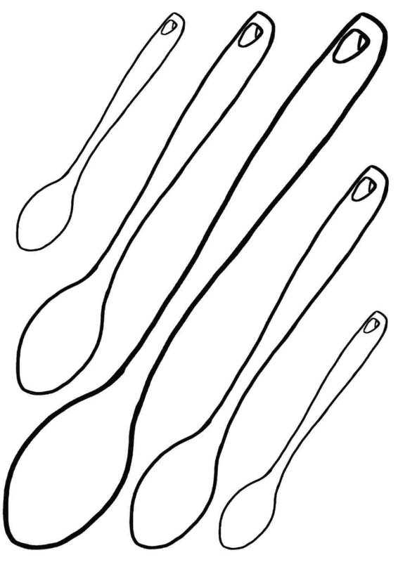 Ложка трафарет для росписи