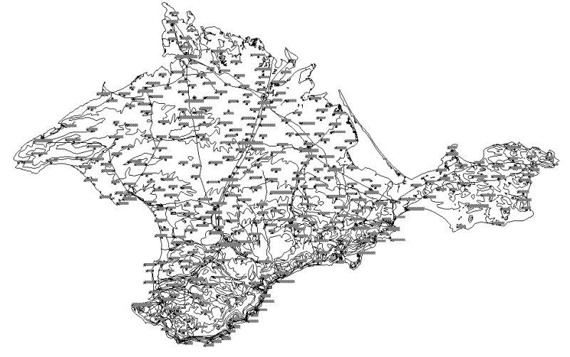 Крым очертания полуострова
