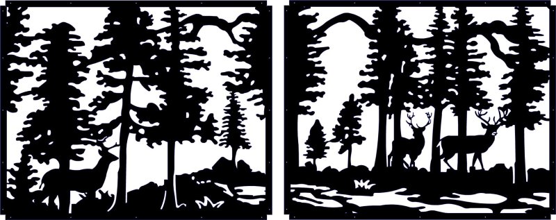 Силуэт леса