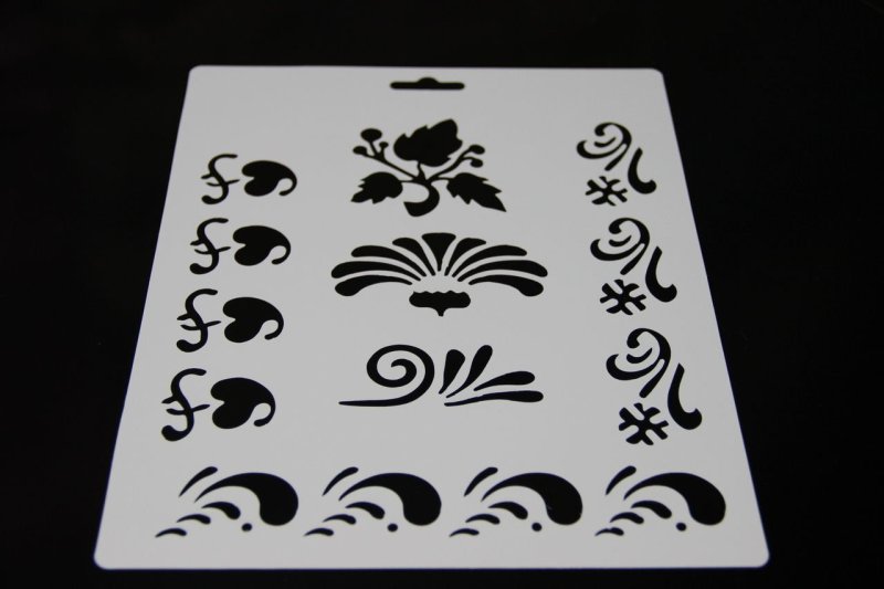 Пластиковый трафарет для декора