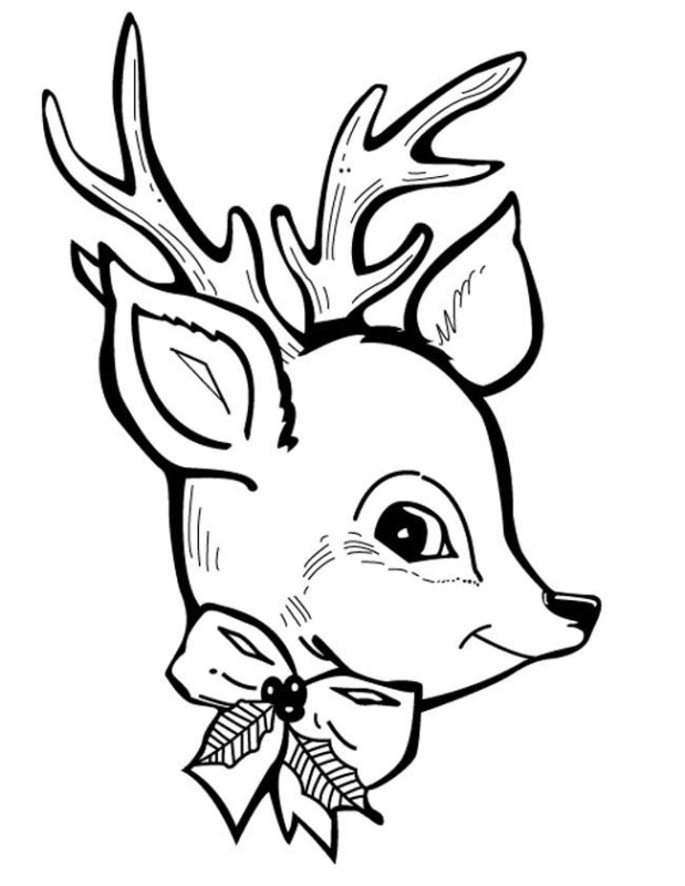 Трафарет на новогодний олеьий глаз