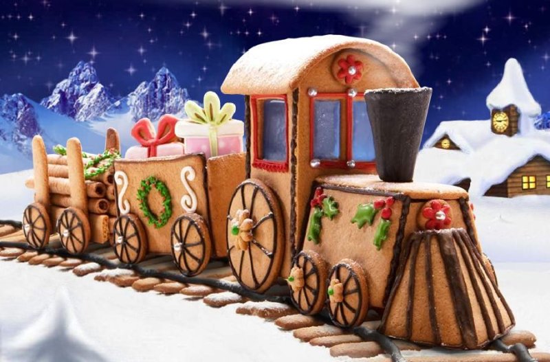 Рождественский поезд Пряничный