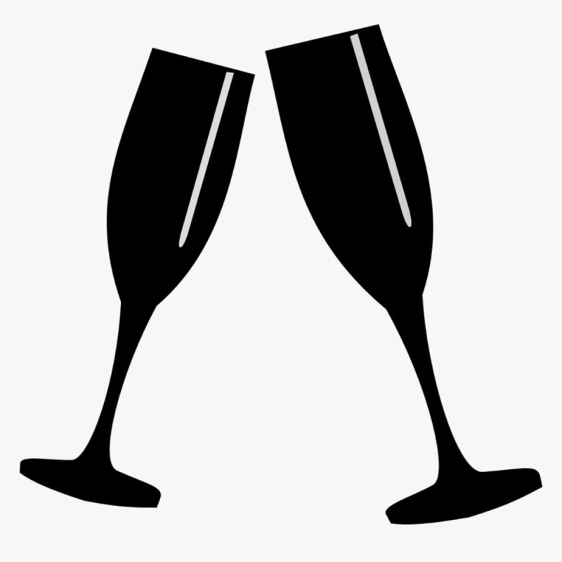 Бокал шампанского вектор