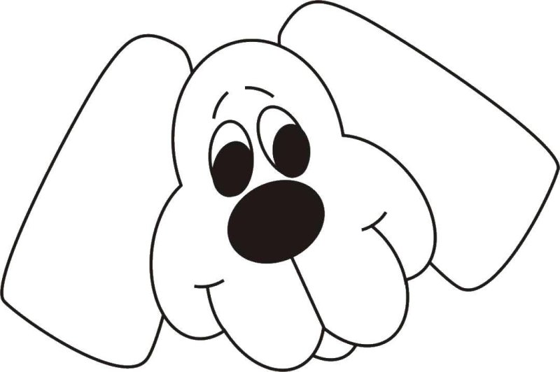 Маска собаки раскраска