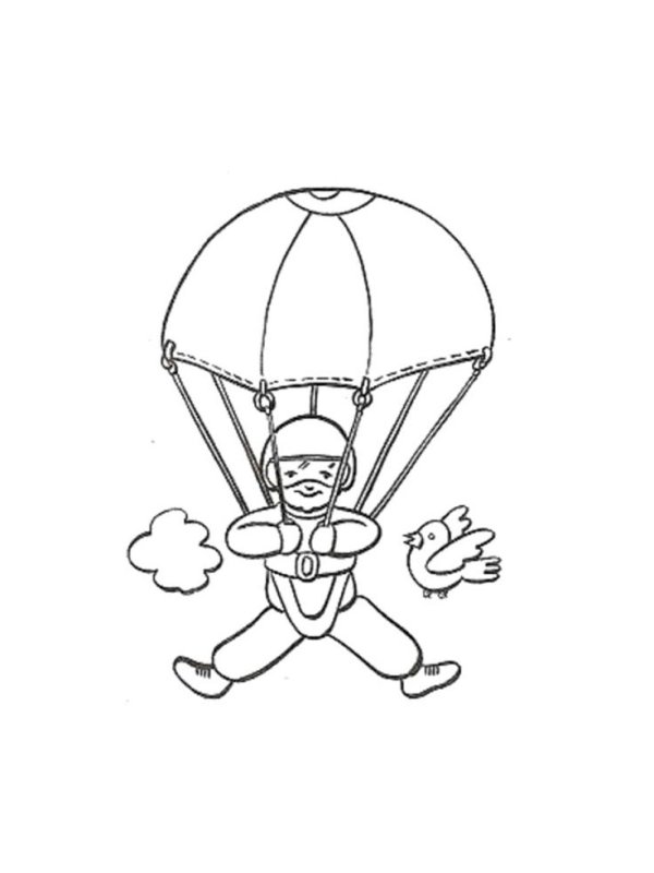 Парашют для раскрашивания детям