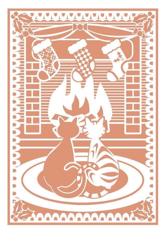 Камин трафарет для вырезания