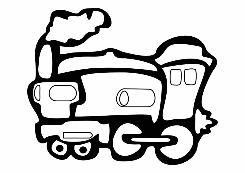 Пряничный поезд трафарет