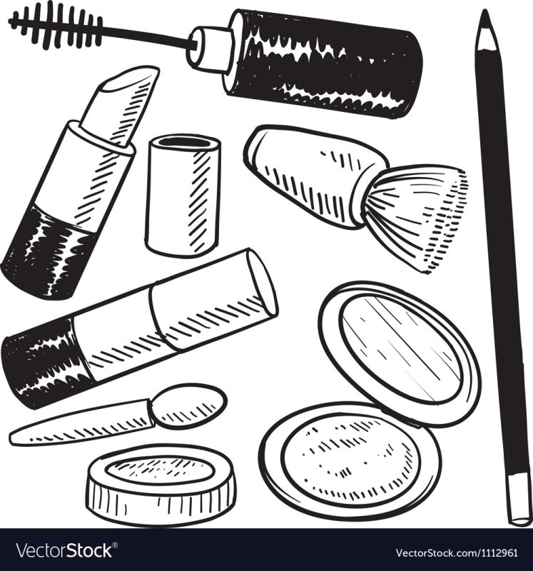 Картинки косметики для срисовки