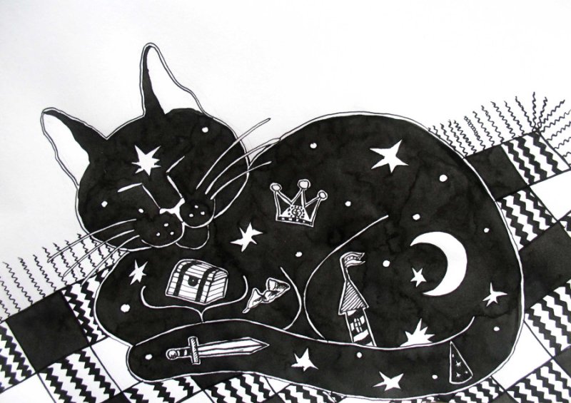 Рисунок кота Баюна