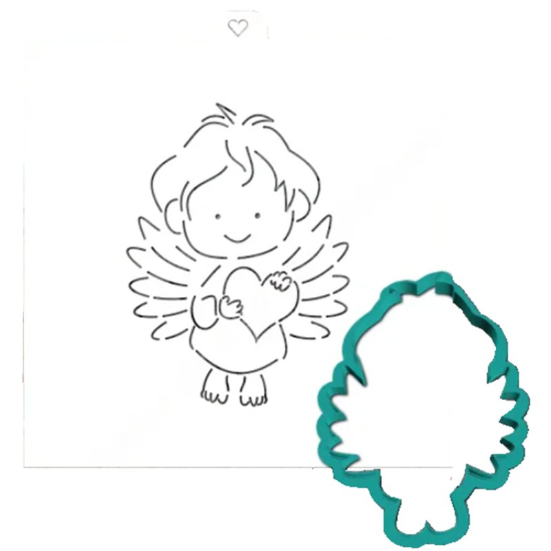 Ангелок трафарет