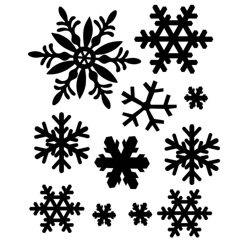 Трафареты для декора снежинки