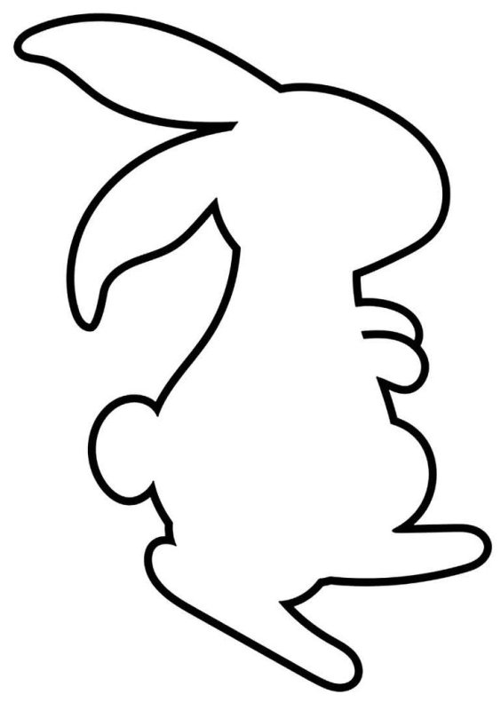 Кролик трафарет