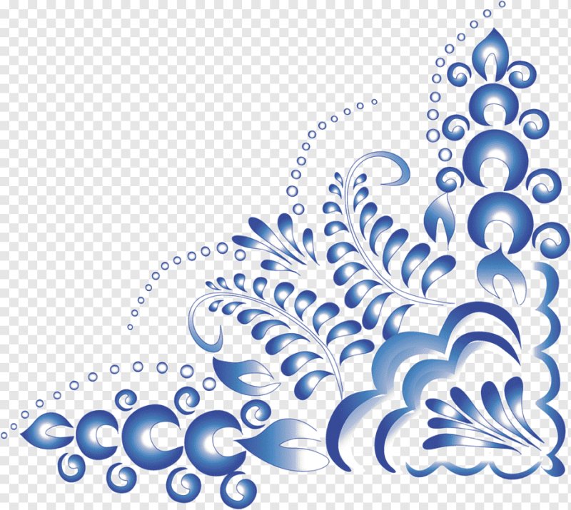 Гжельская роспись орнаментальная стилистика