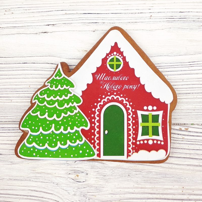 Трафарет домика для пряника