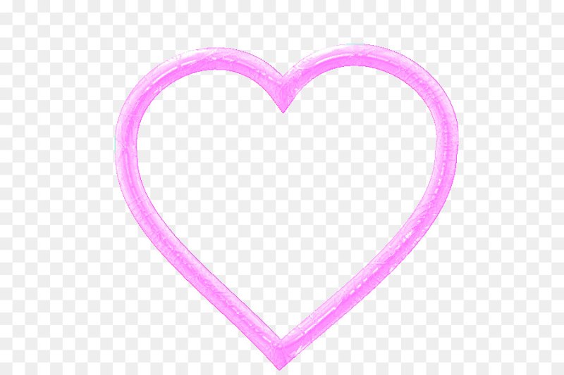 Сердце с розовой окантовкой