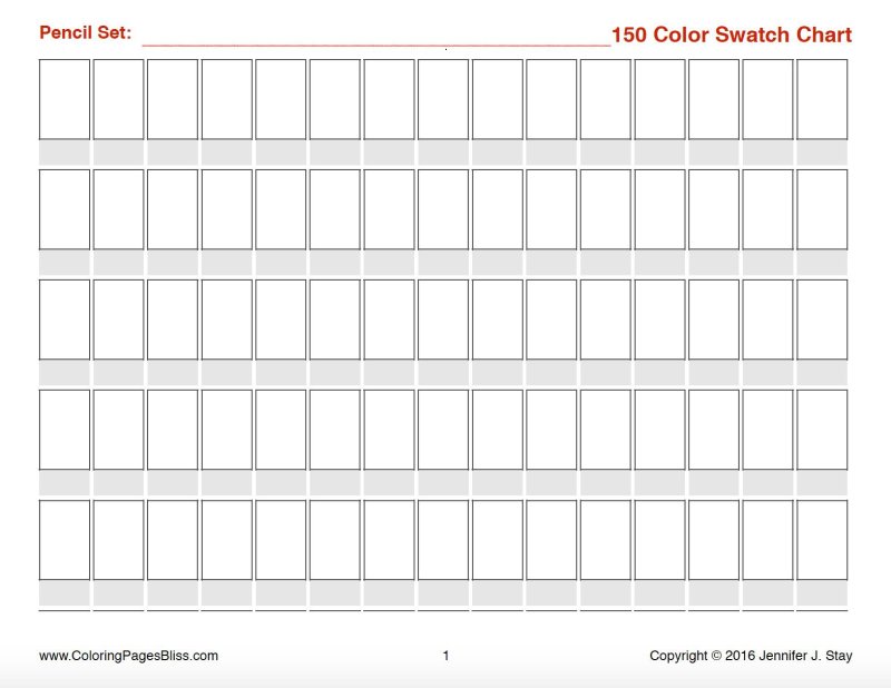 Таблица для маркеров 60 цветов