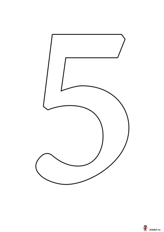 Трафарет для торта цифра