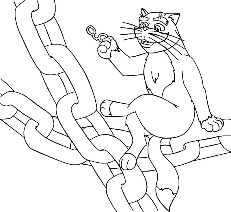 Иван Царевич и серый волк кот раскраска